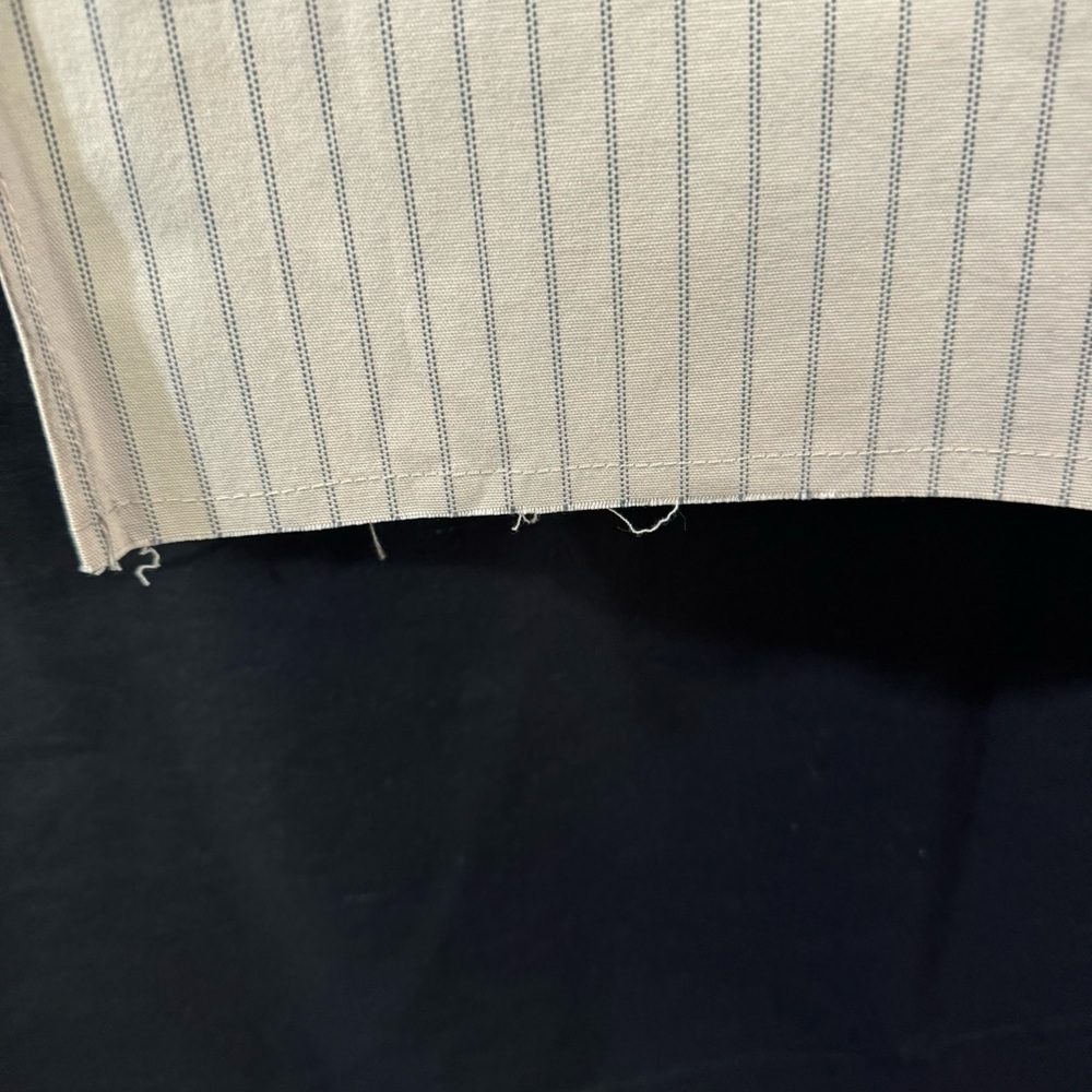 NWT ZARA Beige Vertical Striped Skirt with Single Pocket Double Side Slit Skirt - Picture 6 of 13